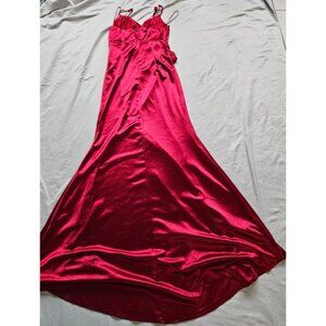 Dress, Luxxel, S, Red/Burgundy